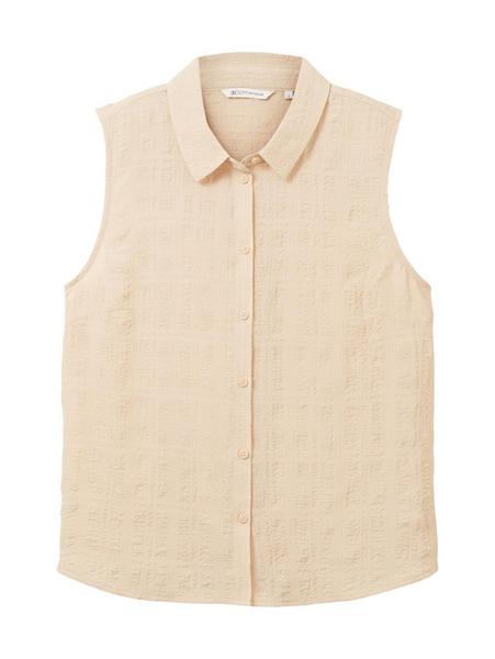 sleeveless button down blouse - 31700/dusty sand b