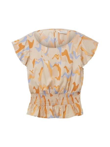 feminine blouse with smockpart - 31705/abstract ne