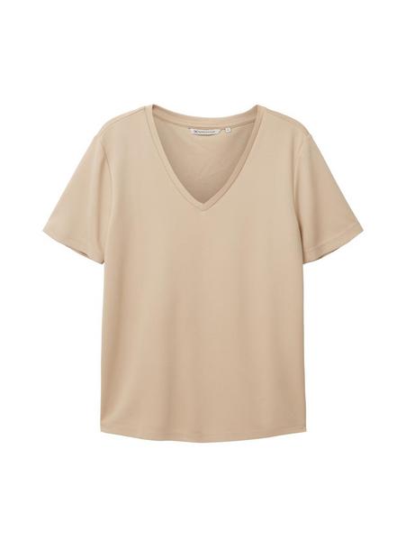fluent v-neck tee - 31700/dusty sand beige