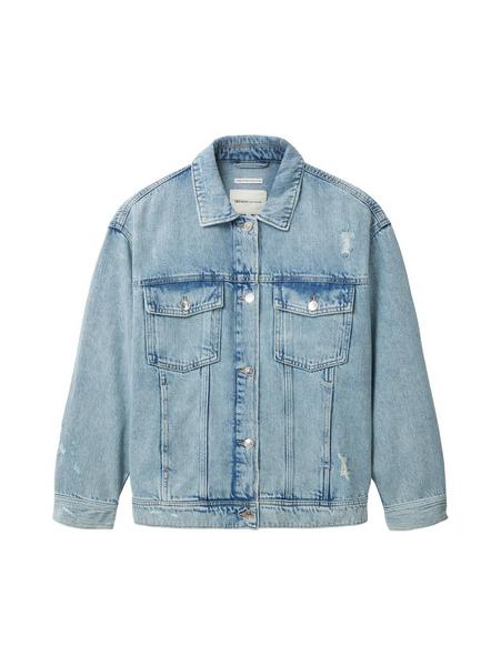 oversized denim jacket - 10122/Destroyed Light Sto