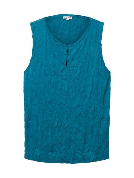 T-shirt top crincled - 31668/petrol green