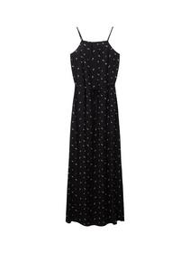 american neckline maxi dress - 31950/small black f
