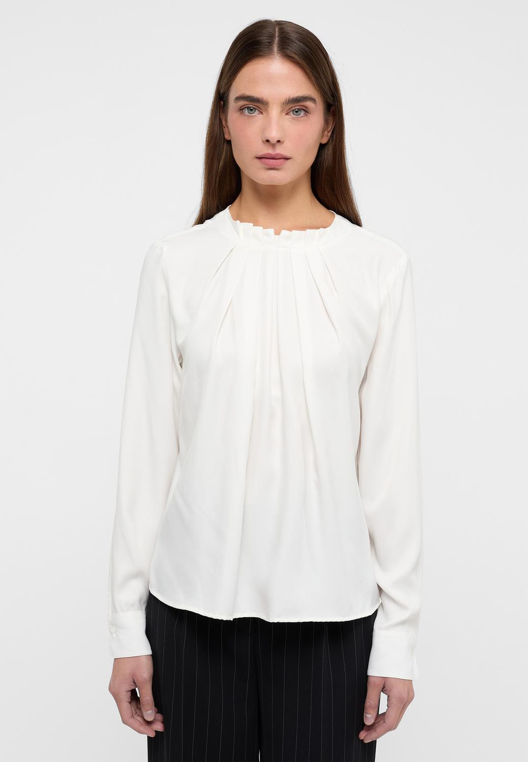 Viscose Shirt Bluse Viskose Langarm female