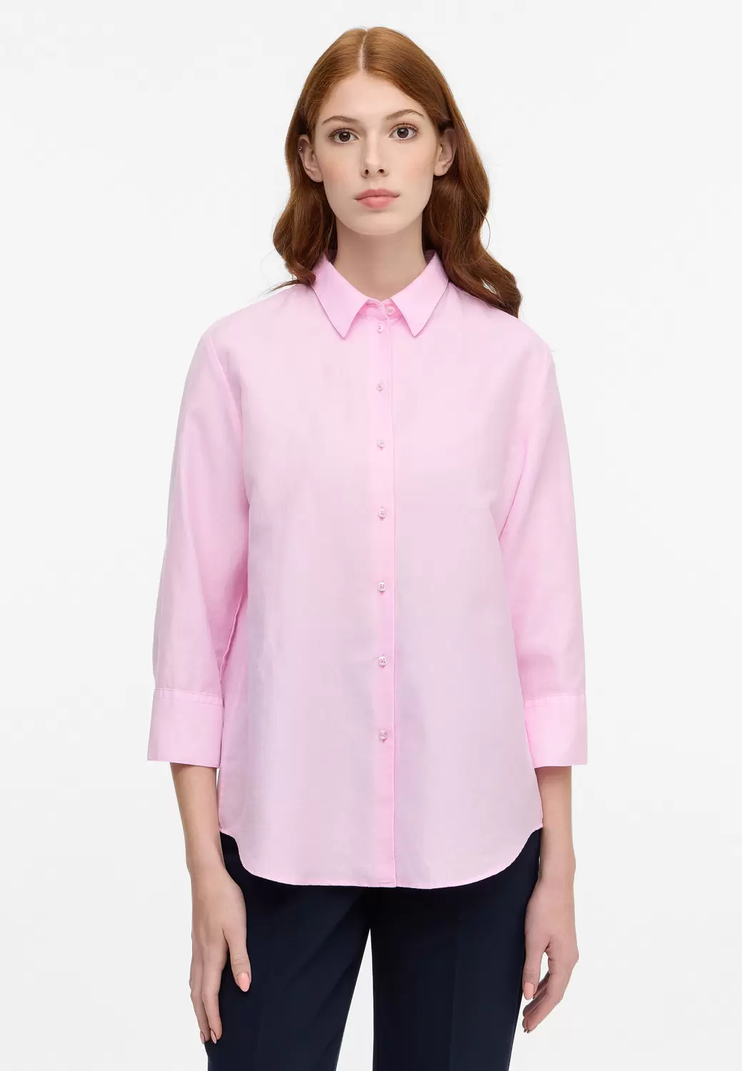 Linen Shirt Bluse Leinen 3/4-Arm