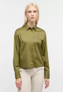 Satin Shirt Bluse Satingewebe Langarm