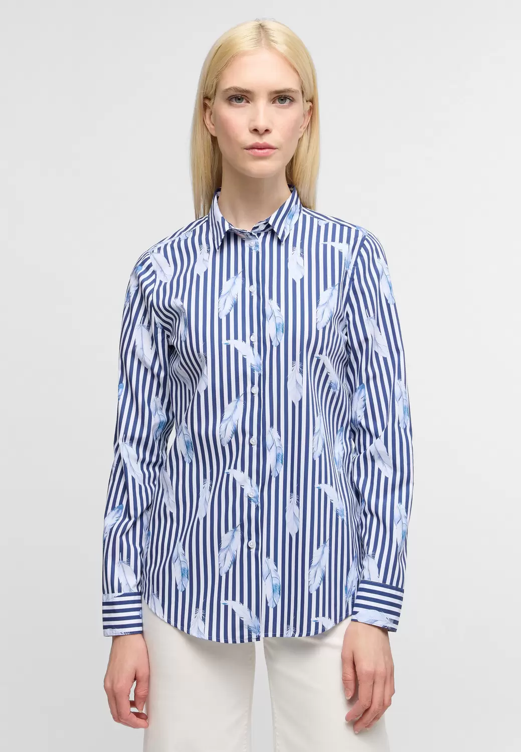 Bluse Popeline Langarm