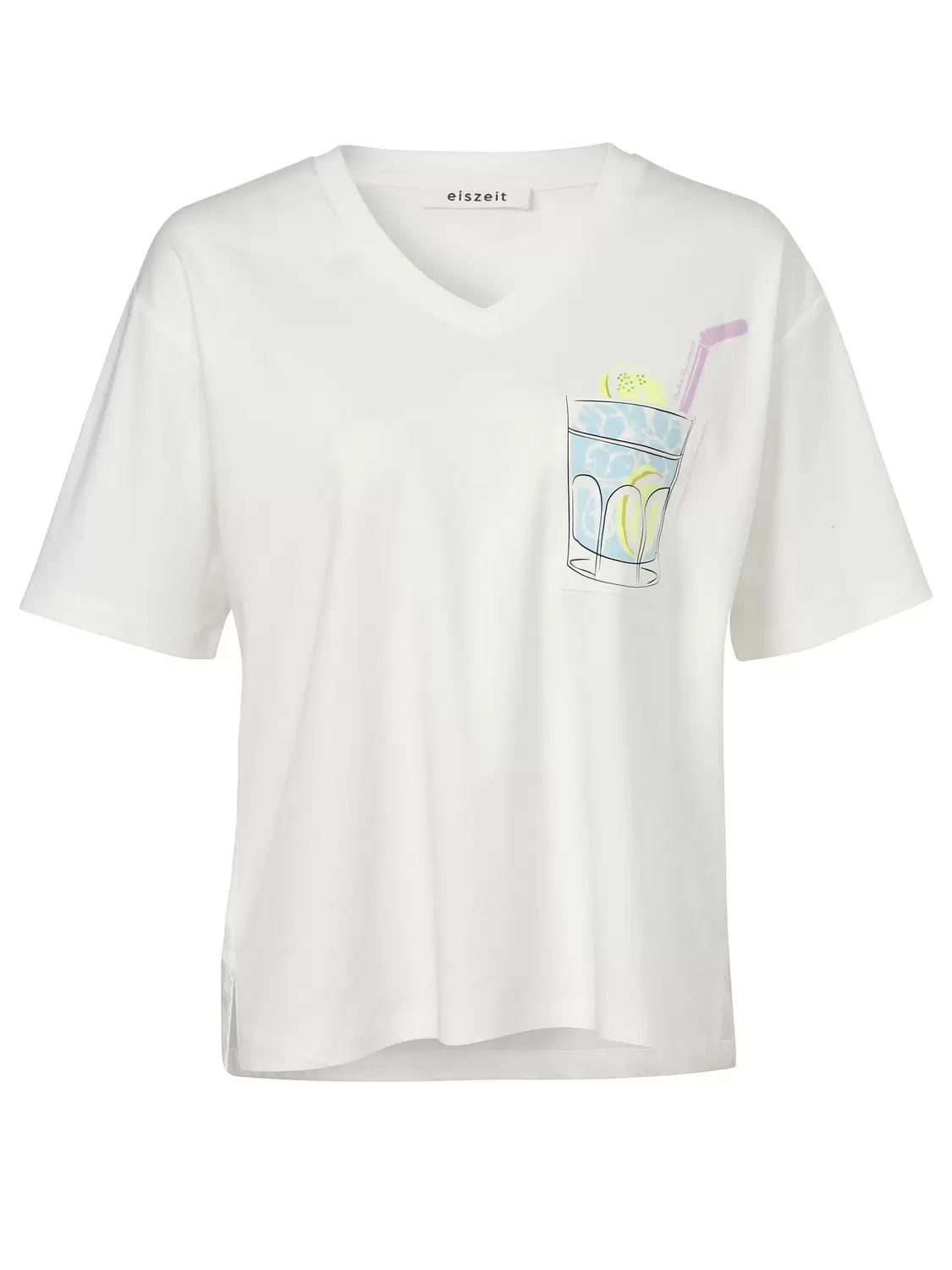 T-Shirt V-Ausschnitt 1/2 Arm Motiv female