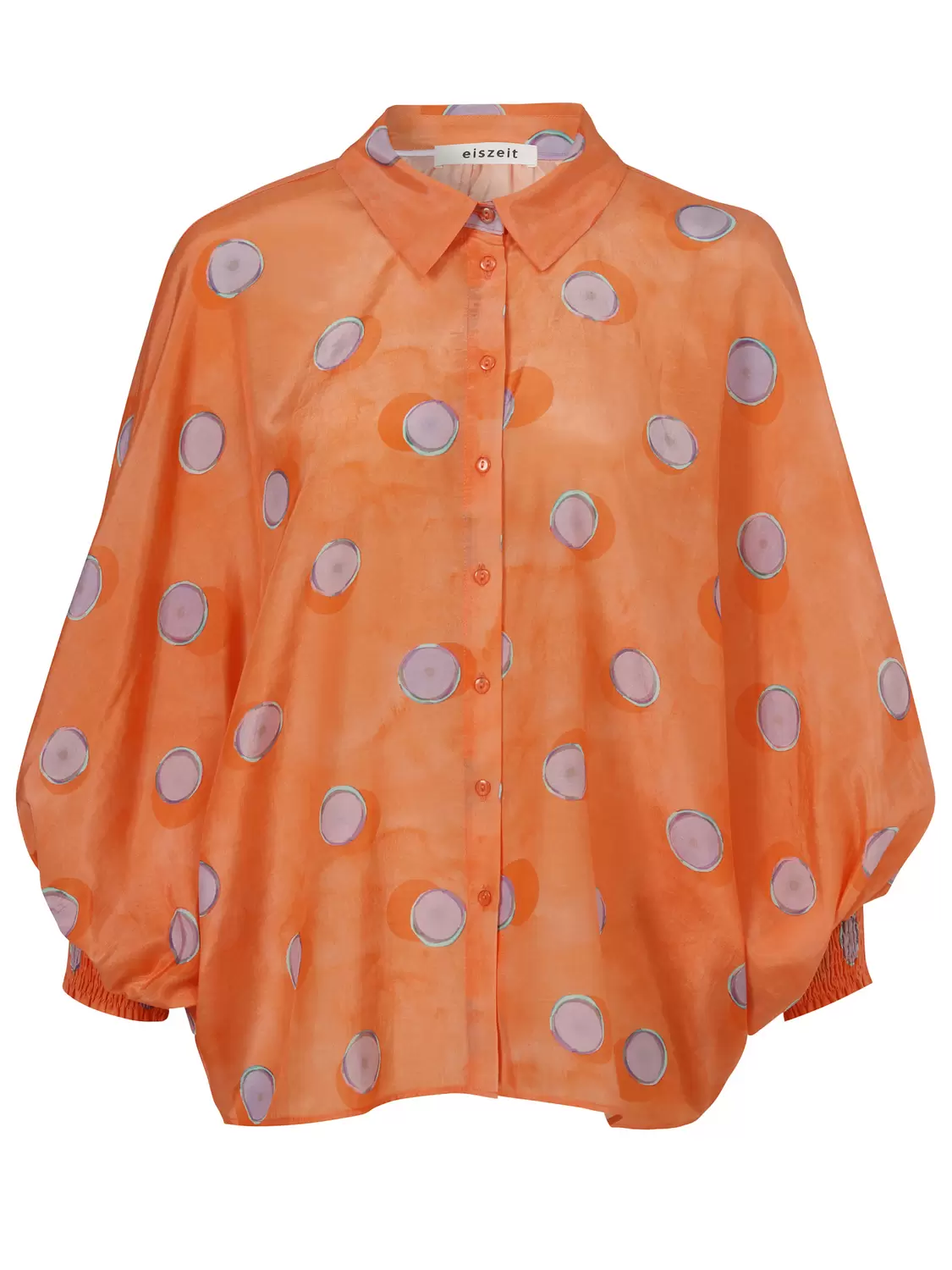 Bluse Hemdkragen 3/4 Arm Druck female