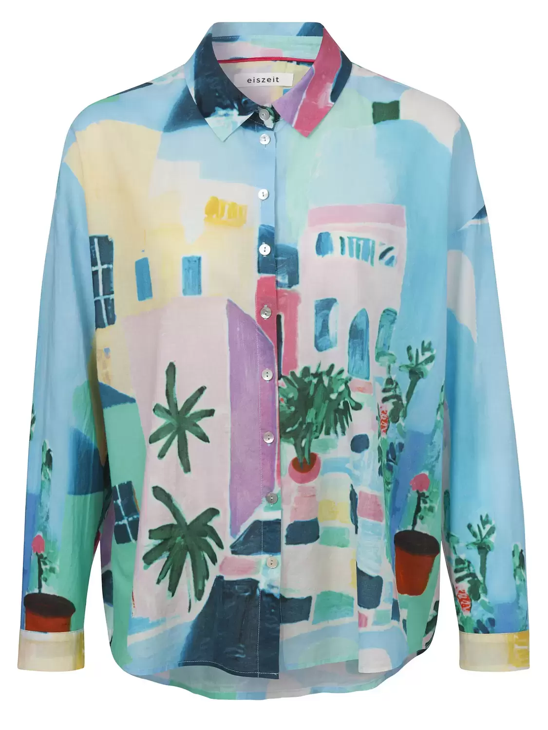 Bluse Hemdkragen 1/1 Arm Druck female