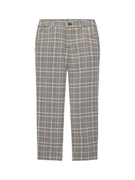checked cigarette pant - 32456/rose grey check