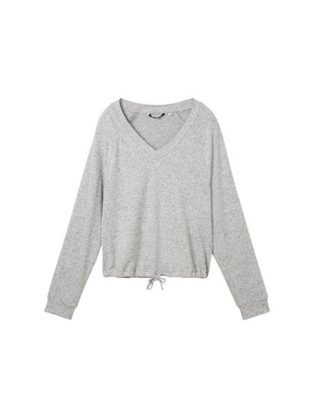 cozy raglan T-Shirt - 33796/white black melange