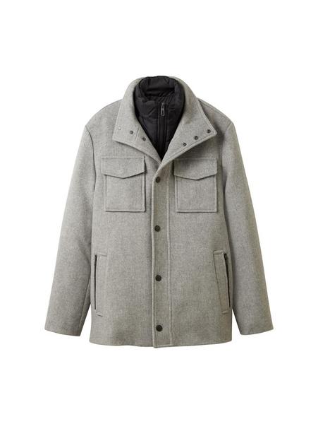 wool jacket 2 in 1 - 30507/light stone grey wool t