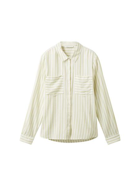 striped cozy shirt - 33814/green white stripe