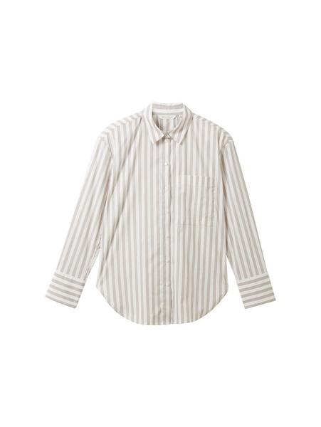 blouse poplin - 32470/grey offwhite vertical st