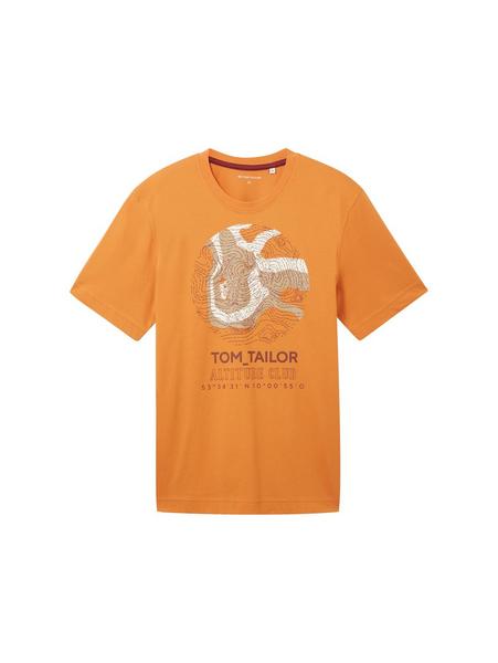 printed t-shirt - 32243/tomato cream orange