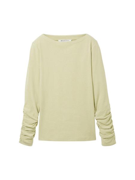 cozy longsleeve with gathering - 32542/dusty pear