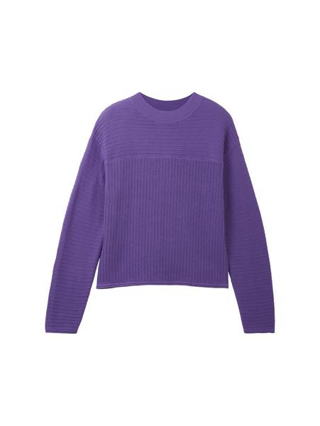 structured cotton pullover - 32255/lilac