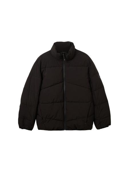 relaxed stand-up puffer jacket - 29999/Black