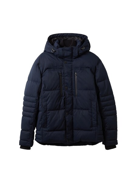 puffer jacket with hood - 10668/sky captain blue