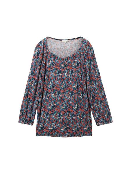 T-shirt crincle aop - 32370/navy small tie dye flo