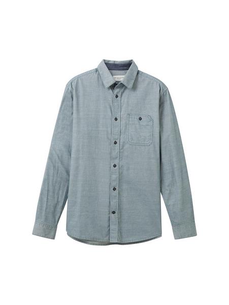 waffle corduroy shirt - 33894/dark teal off white