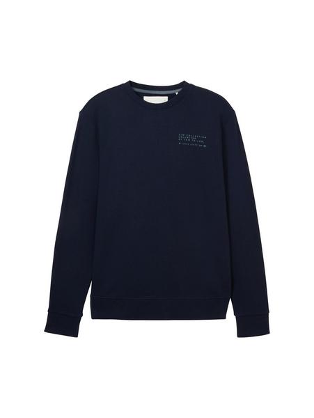printed crewneck - 10668/sky captain blue