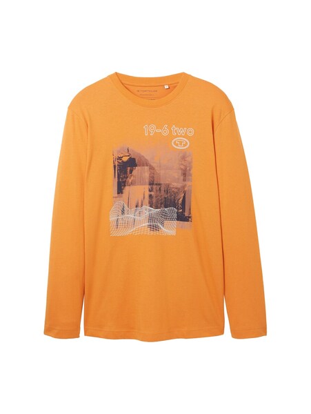 printed longsleeve - 32243/tomato cream orange