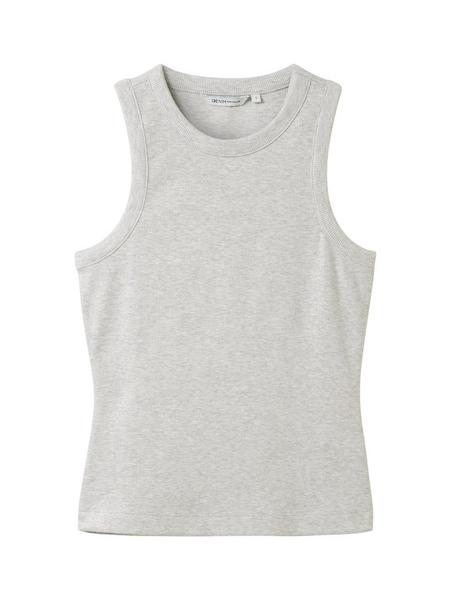 coated lurex rib top - 32510/basic light grey mela