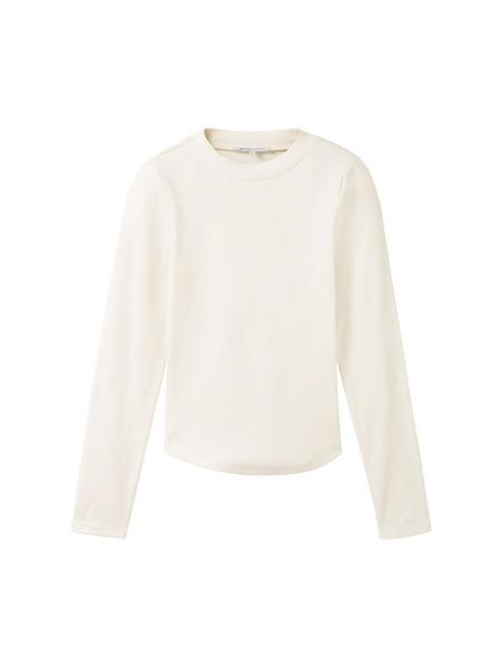 coated lurex rib T-Shirt - 29511/soft neutral beig