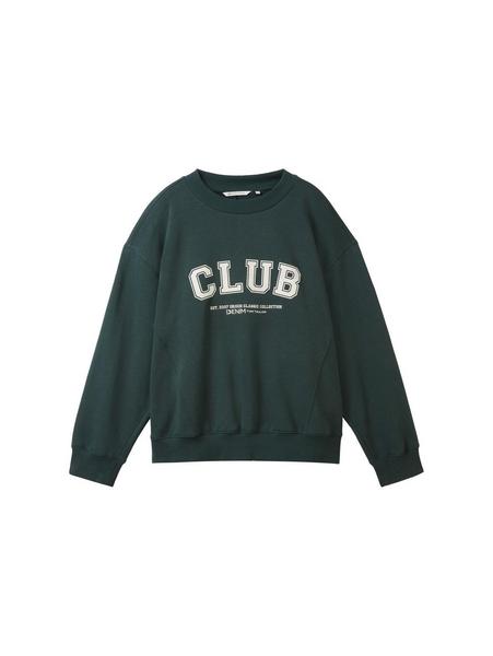 College sweater with zip - 21525/huntsman green