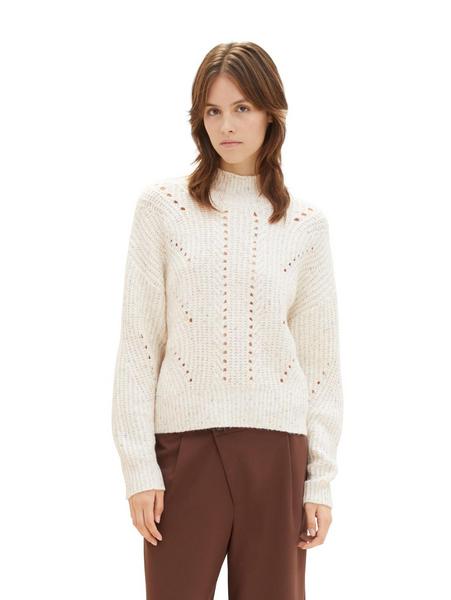 neps knit pullover - 34075/beige base neps