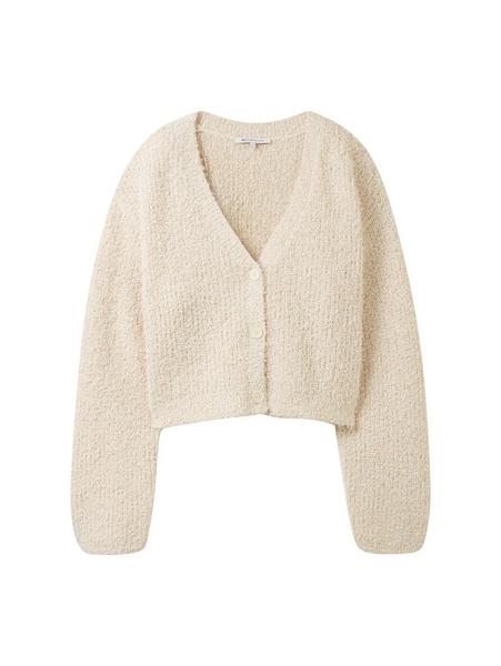 curly hairy cardigan - 29511/soft neutral beige