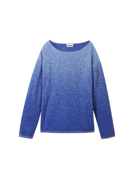Knit cotton degrade pullover - 34115/blue degrade