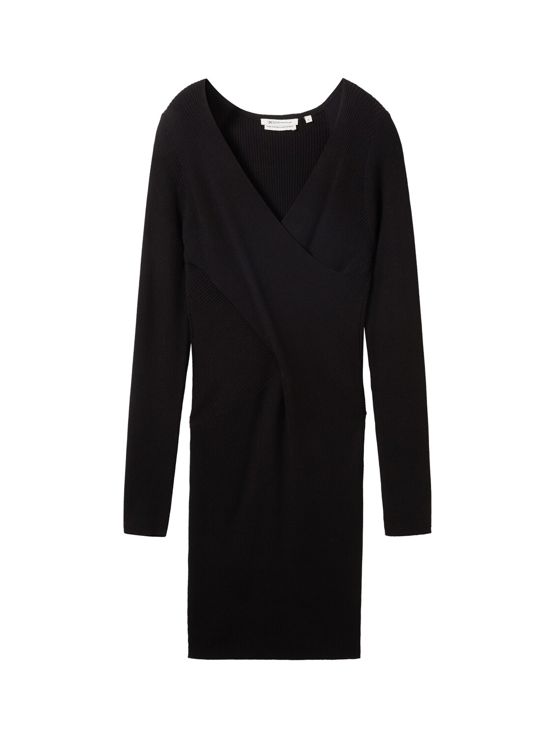 Cross detail knit dress female