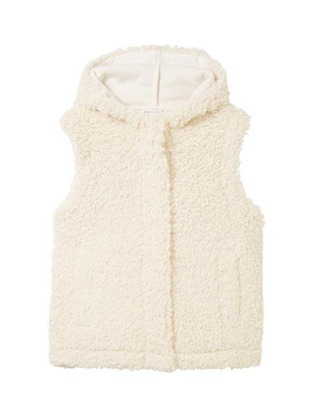 Sweatjacket teddy vest - 10315/Whisper White