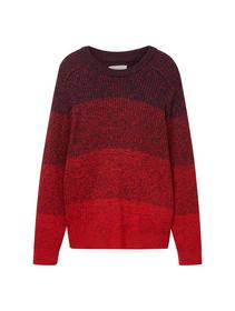 rib structured gradient knit - 34241/navy red moul