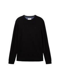 basic crewneck knit - 29999/Black