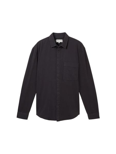 relaxed garment dye shirt - 29476/coal grey