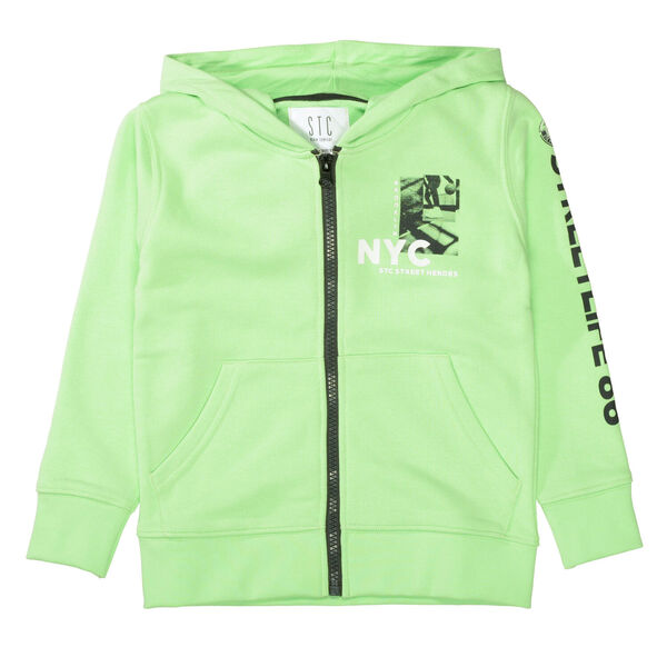 Kn.-Kap.-Sweatjacke - 511/LIME GREEN