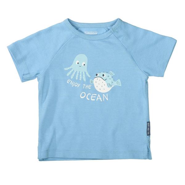 Kn.-T-Shirt - 647/AZURE STRUC.