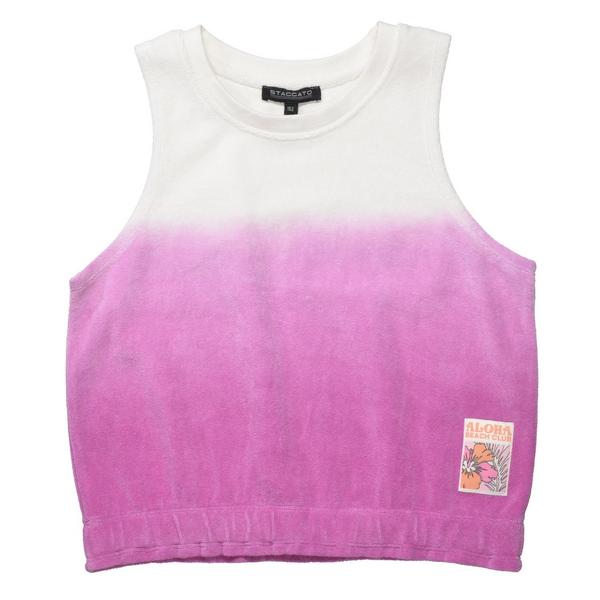 Md.-Cropped Top - 605/SOFT VIOLET DIP DYE