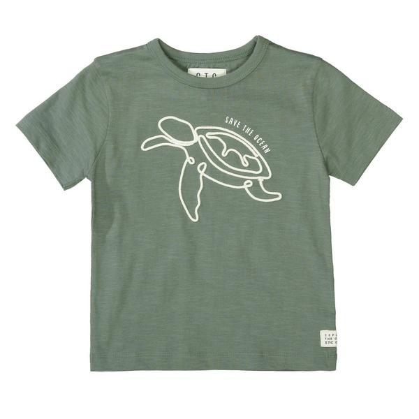 Kn.-T-Shirt - 528/DARK OLIVE