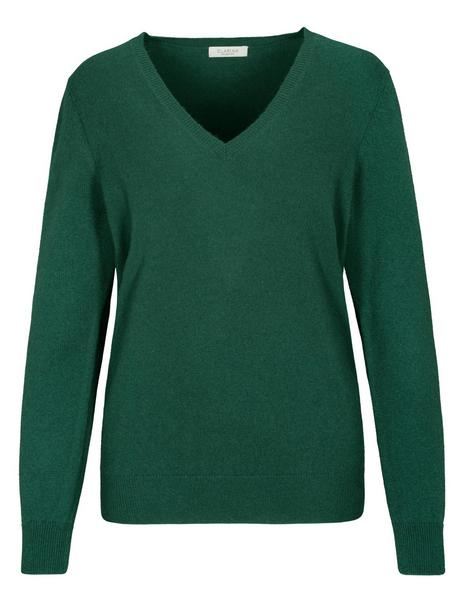 V-Pullover, 1/1 Arm, uni - 512/512 FLASCHENGRUEN
