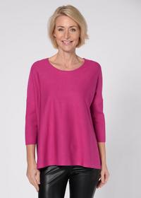 Poncho-Pullover, 3/4 Arm, uni