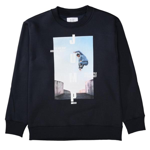 Kn.-Sweatshirt, oversized - 608/DARK BLUE