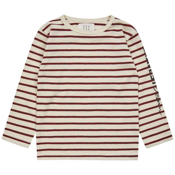 Kn.-Shirt, Streifen - 415/BRICK-STR