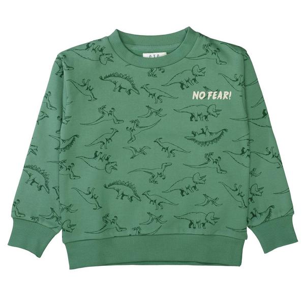 Kn.-Sweatshirt, oversized - 519/GREEN-AOP