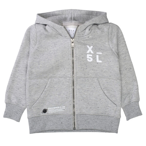 Kn.-Kap.-Sweatjacke - 823/LIGHT STONE MEL.