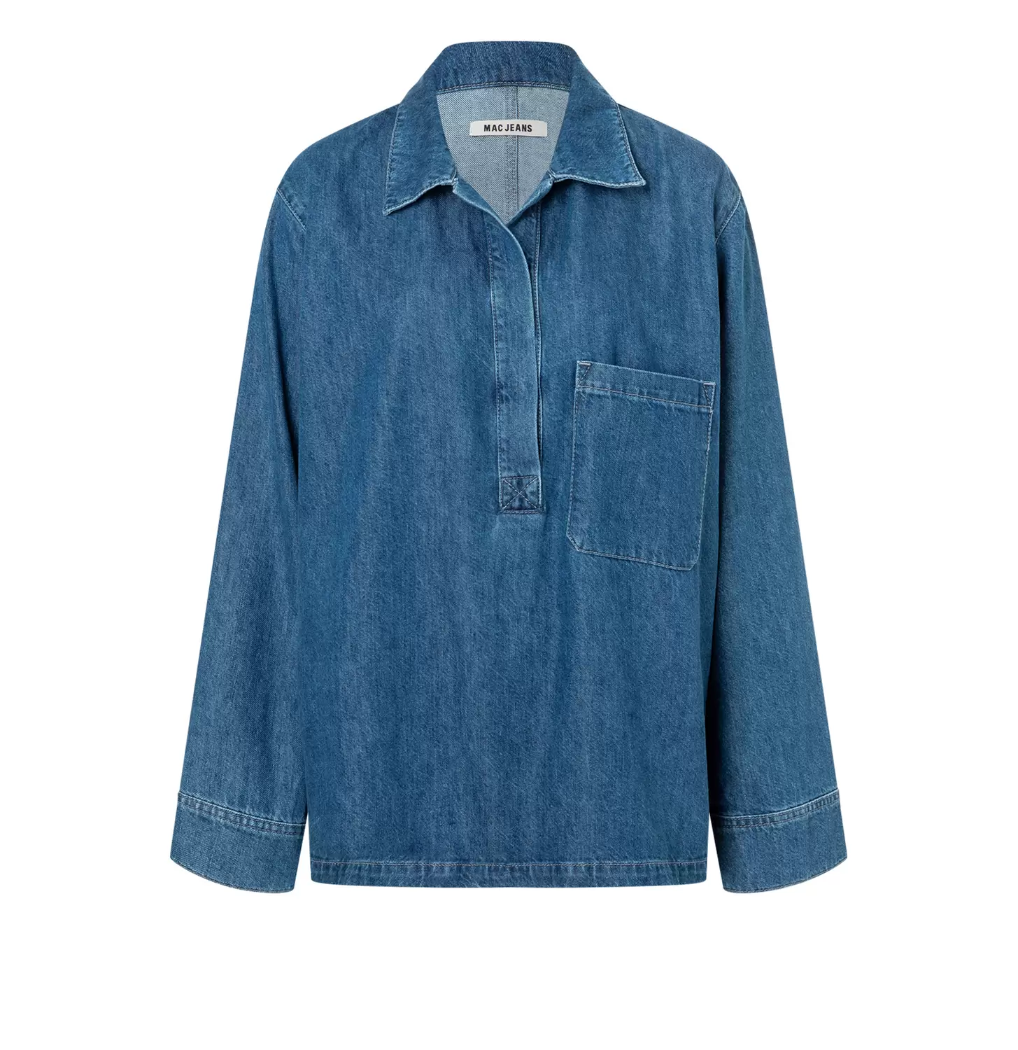 MAC JEANS - OVERSHIRT, Marbele rigid denim