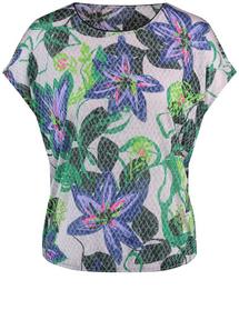 Floral gemustertes Shirt mit Ausbrenner-Qualität